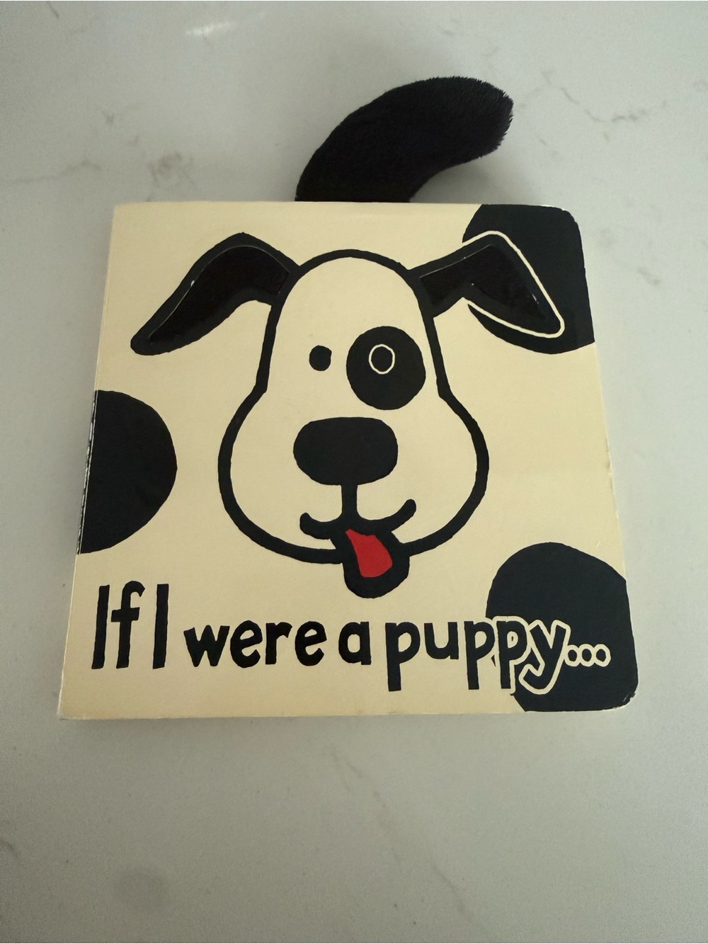 Jellycat Black and Cream Puppy Board Book